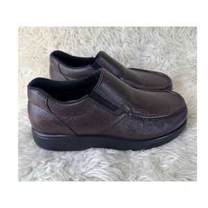 SAS Side Gore Slip On Loafers Pebbled Leather Cordovan Men Shoes 10 Wide 2361298